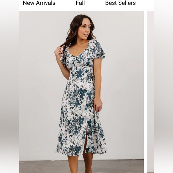 Baltic Born Cadence Midi dress, Jade Floral, medium, only worn once - Picture 2 of 7